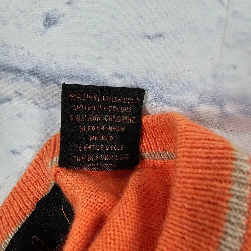 Joseph A Bank Sweater Mens XXL Orange Cotton Cashmere V-Neck Pullover - Picture 8 of 10